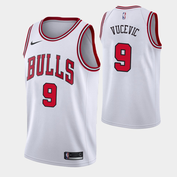 Men's Chicago Bulls #9 Nikola Vucevic White City Stitched Basketball Jersey